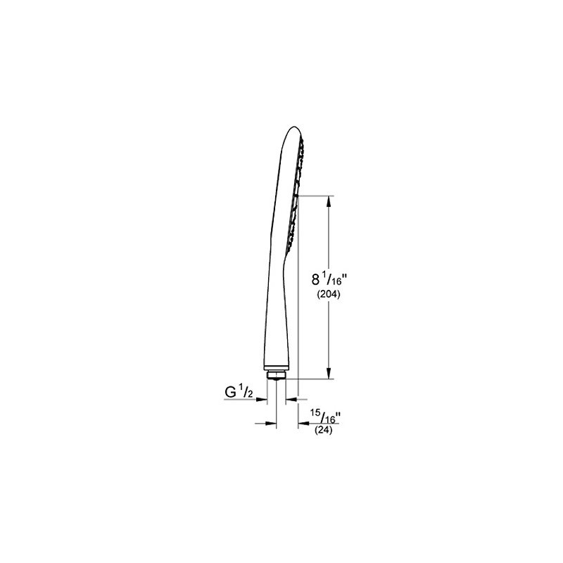 Rainshower Icon Handheld Shower Head with DreamSpray, Chrome / Yellow