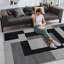 Milo Black & Grey Printed Area Rug - Modern Monochrome Color Area Rug for Contemporary Homes-1713554806