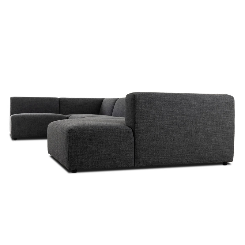Lawndale 5PC Sectional W/ RAFC-Napa Sandstone, Left Hand Facing, Fayette Cloud Polyester Blend