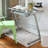 Sarisha Glass Desk with Keyboard Tray-2104835710