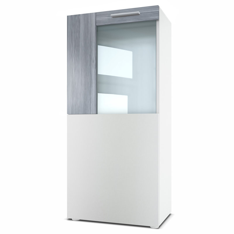 Killion Display Cabinet, Without LED, White/Avola Anthracite