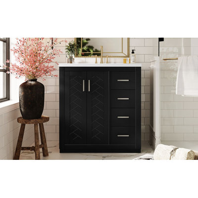 Meuble-lavabo 30 po avec lavabo en céramique