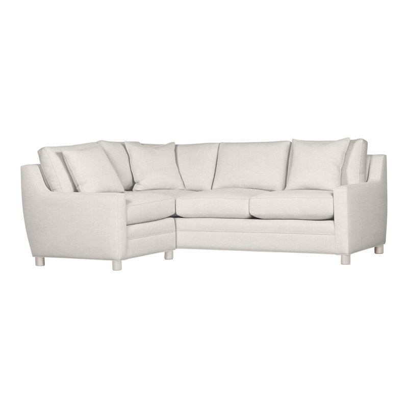 American Bungalow 2-Piece Fairgrove Sectional, Nadia Parchment, Casa Blanca