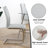 35.4" Modern Tempered Glass & Metal Dining Table Set For 2-4, PU Leather Upholstered Armless Chairs, Easy Clean & Luxury Look-2003720665-2003720668-2003720674