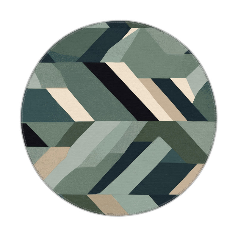 Vista Echo Indoor And Outdoor Area Rug, Round 5'