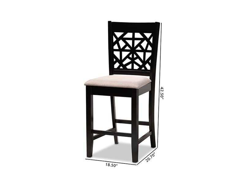 Tabouret de comptoir 25 po Bloomingdale, Polyester beige