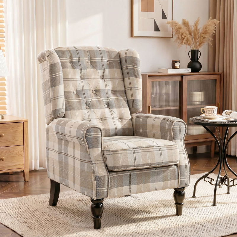 Upholstered Linen Accent Chair