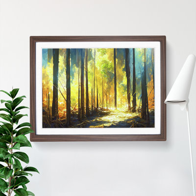 Golden Abstract Forest Vol.1 - Framed Print