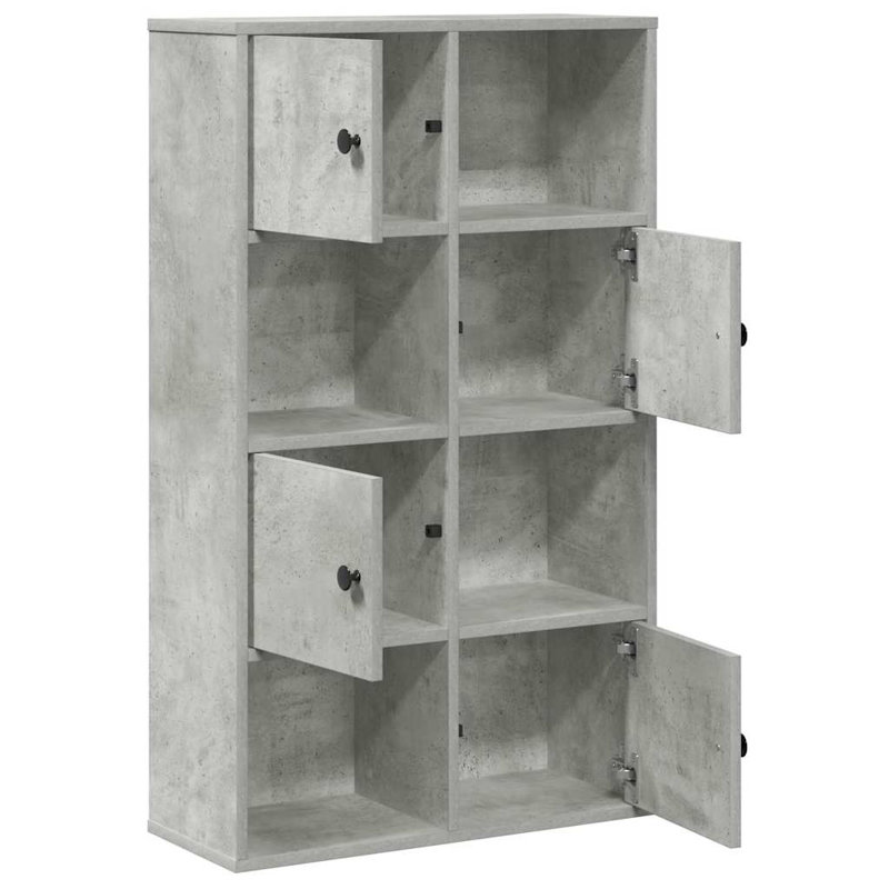 Anagnos 101.5cm H x 60cm W Bookcase, Concrete Grey