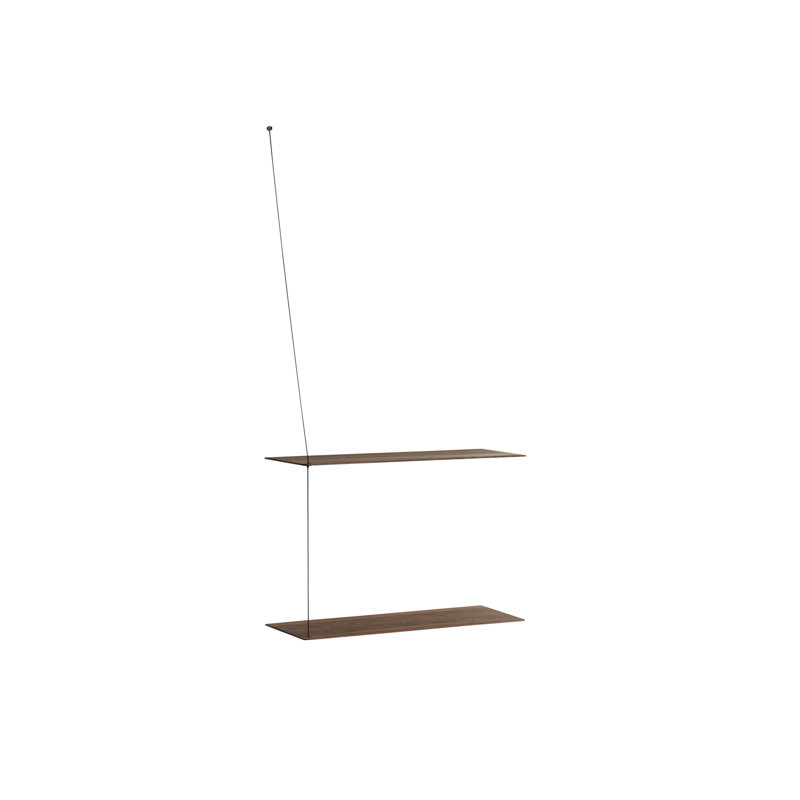 Stedge Shelf (60 Cm), Smoked Oak, 47.2" H x 23.6" W x 8.7" D
