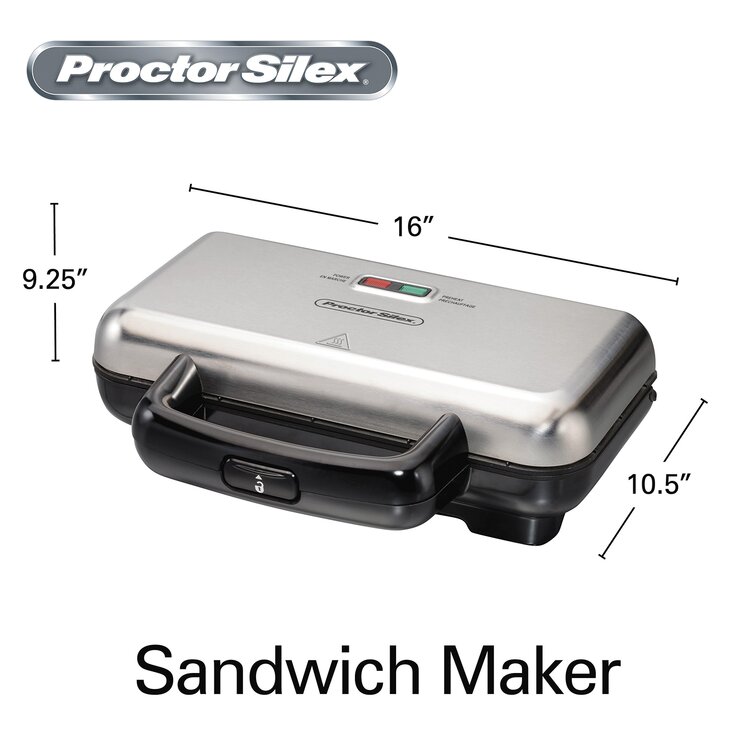 BREAKFAST SANDWICH MAKER Proctor Silex Delicious sandwich- recipes included  NEW