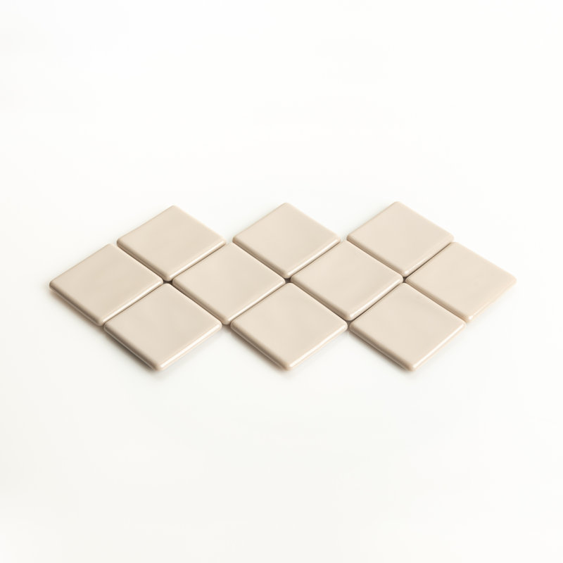 Beige Self-Stick Square Protective Furniture Pads, 2-1/2"