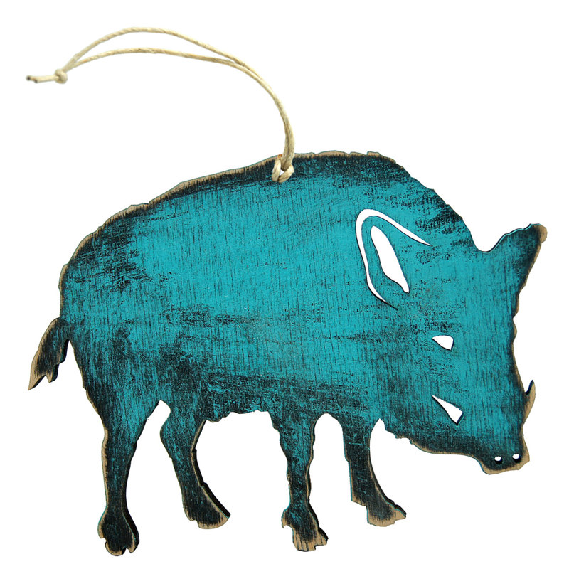 5'' Handmade Wood Animals Holiday Shaped Ornament