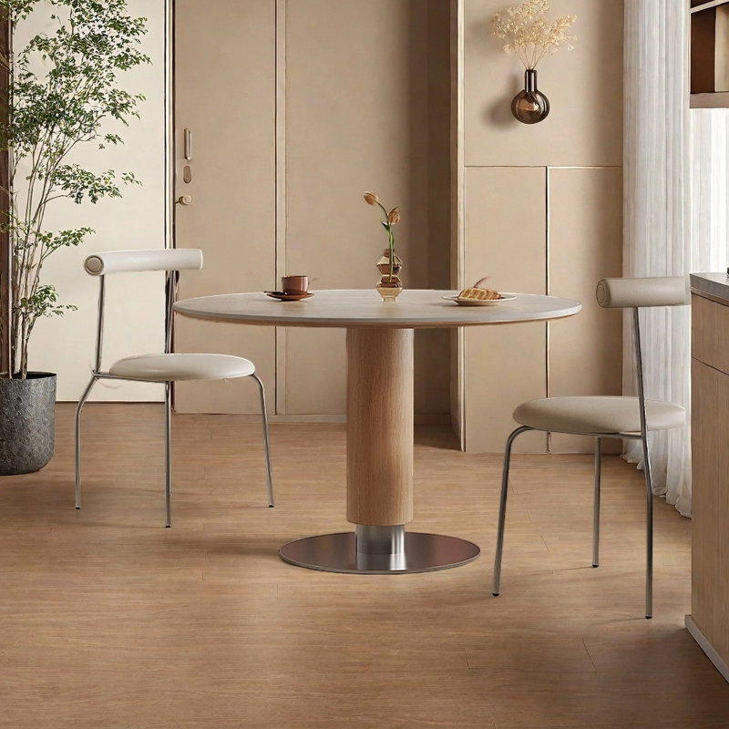 Small-sized round dining table