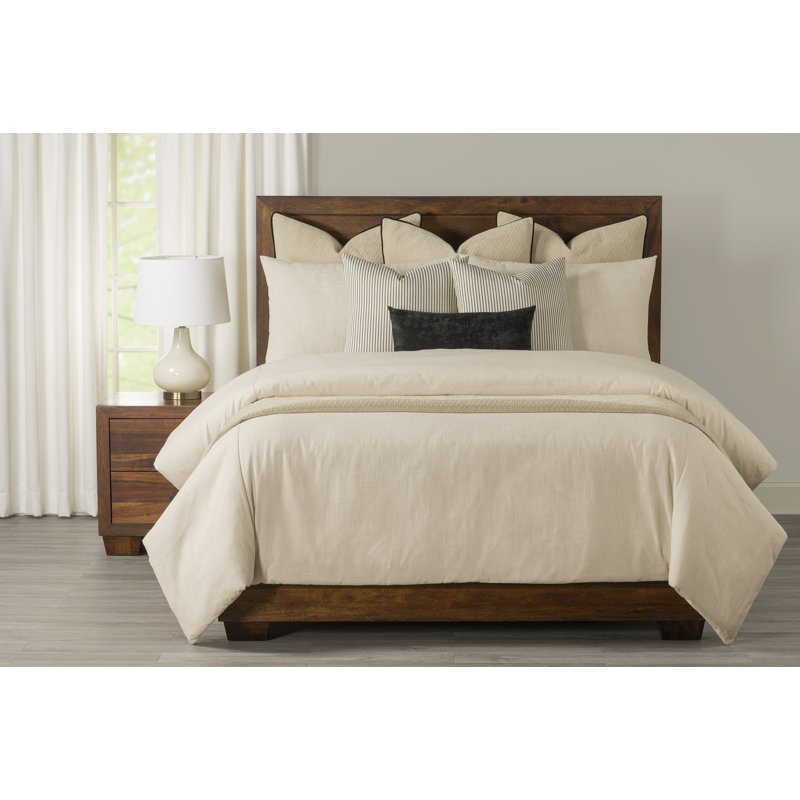 Linen Bisque Duvet Cover & Insert Set, California King Duvet Cover + 2 Shams + 3 Pillows
