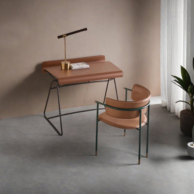 Italian style minimalist desk and chair set