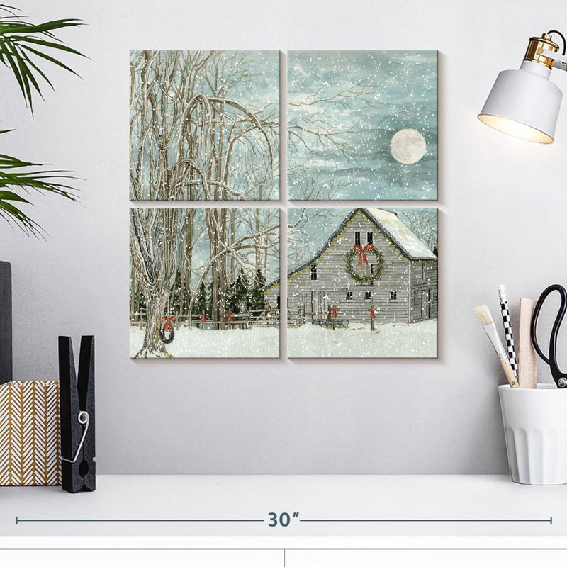 Christmas Eve Moon, 18" H x 18" W