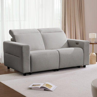 70.9" Modular Zero Wall & Zero Gravity 2 Seater Power Reclining Sofa, Pet Friendly Fabric With USB & Type-C Ports For Living Room