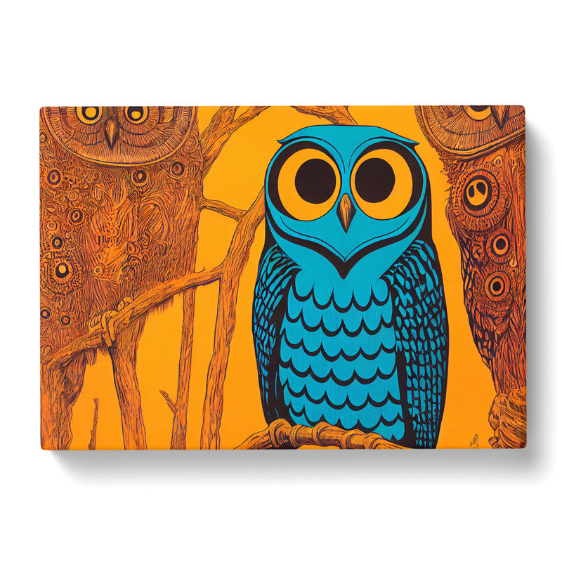 Energising Owl - Wrapped Canvas, 50cm H x 76cm W x 3cm D