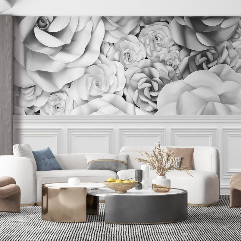 Abstract Floral Peel & Stick Border, 48" L x 192" W