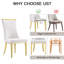 Chaise d'appoint en velours blanc Khristopher