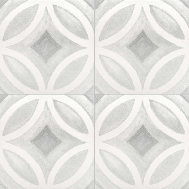 Carreau de porcelaine mat pour plancher et mur 6 po x 6 po Cadence, Gris
