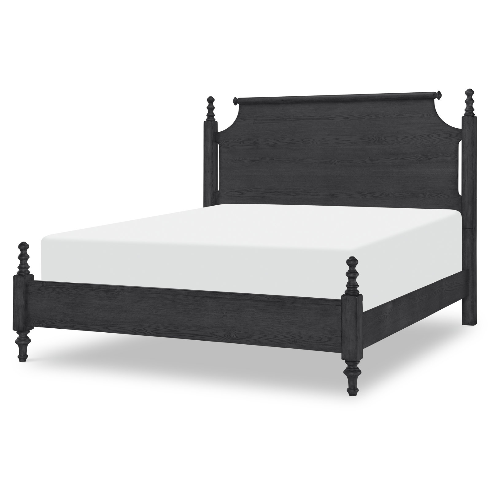 Country Living Four Poster Bed, Black, Queen