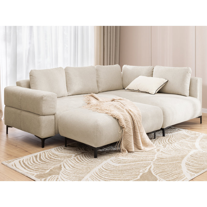 6 Seater Corner Sofa, Right Hand Facing, Beige