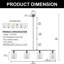 Luminaire suspendu linéaire en verre à intensité variable pour îlot de cuisine à 5 lumières de 5,9 po (l) à hauteur réglable-112011162-112011163-112136982