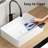 Modern Rectangular Bathroom Vessel Sink - White Porcelain, Deep Bowl, Stable Base, Quick Drain, 19.65 In Depth, 5.23 Height
