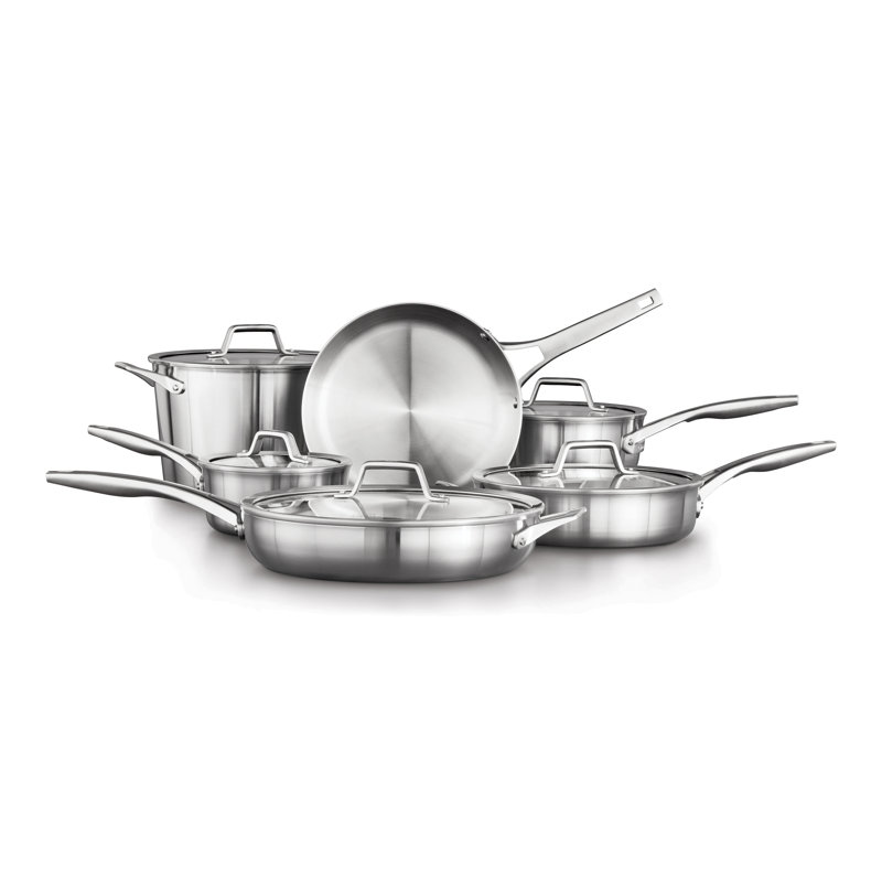 Calphalon Premier Space Saving 10 Piece Stainless Steel Cookware Set - Thumbnail 3