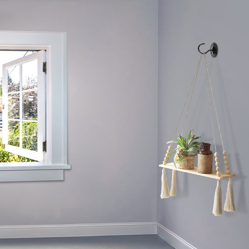Crochet de plafond mural en métal de qualité supérieure pour plantes, Noir