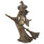 Witch Riding Broomstick Bronze Sculpture Gabrielle Figurine