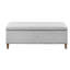 Banc gris gris avec pieds en bois massif et espace de rangement pratique