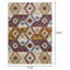 Tapis d'intérieur multicolore en polypropylène tissé à la main Raashi-568180061