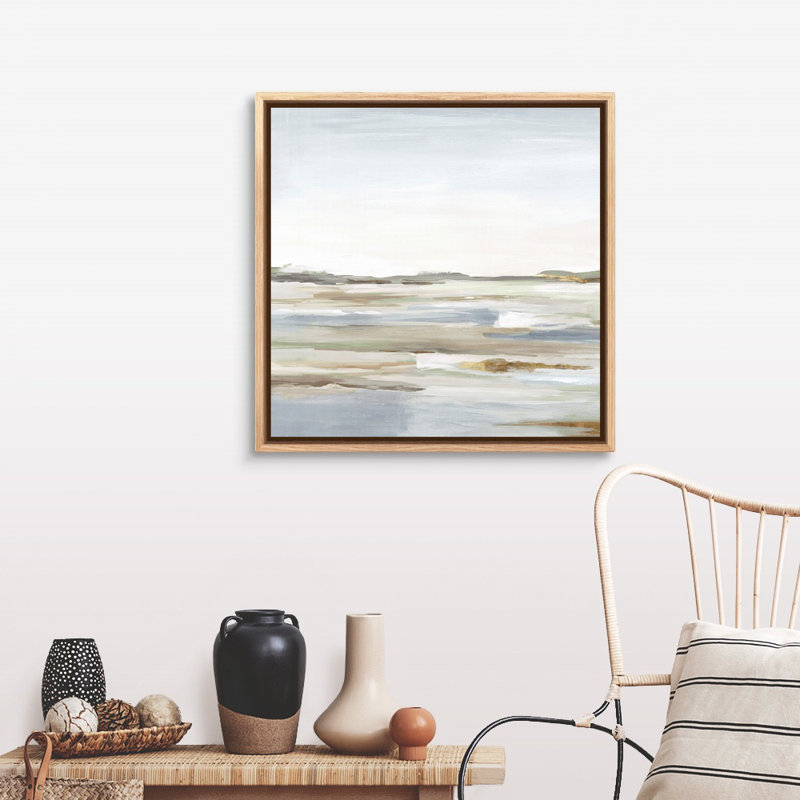 «Vastness II» par Eva Watts - reproduction d'art, H 31,25 po x l 31,25 po, Toile avec cadre photo, Naturel flottant