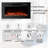 Warriedar 30'' W Black Electric Fireplace with 5000 BTU