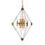 Modern 16 Light Prism Frame Chandelier