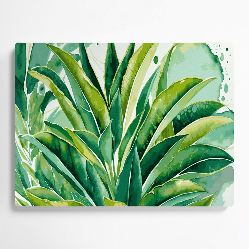 «Botanical Jade Plant», art mural en métal vert, H 8 po x l 10 po