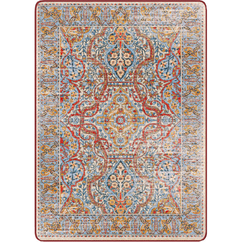 Miltiadis Premium EnduraStran Nylon Distressed Area Rug, Rectangle 3'10" x 5'4"