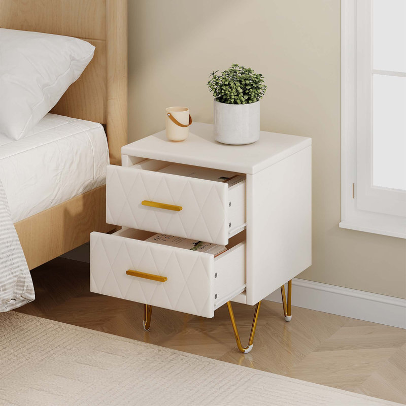 41cm W Manufactured Wood Bedside Table