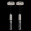 Luminaire suspendu en argent 2 lumières Sokin