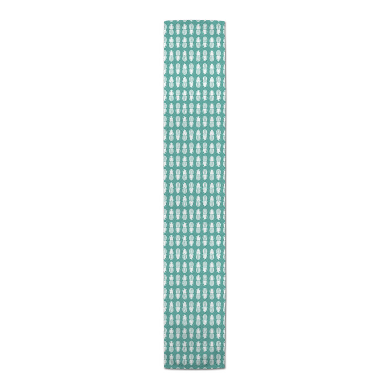 Linge de table Aishah, L 72 po x P 16 po, Bleu sarcelle, Plaid