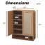 Armoire à chaussures en rotin avec portes-943979705