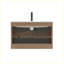 Ensemble de meuble-lavabo mural 30 po en céramique brun avec rangement à fermeture en douceur-133705793-133705792