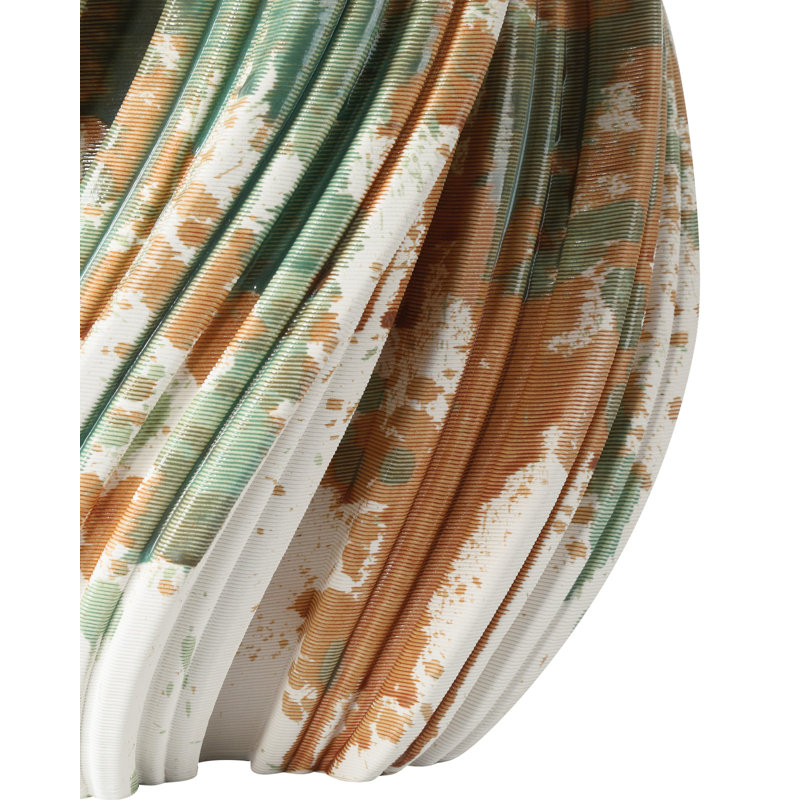 Camouflage Handmade Porcelain China Table Vase, 11.5"
