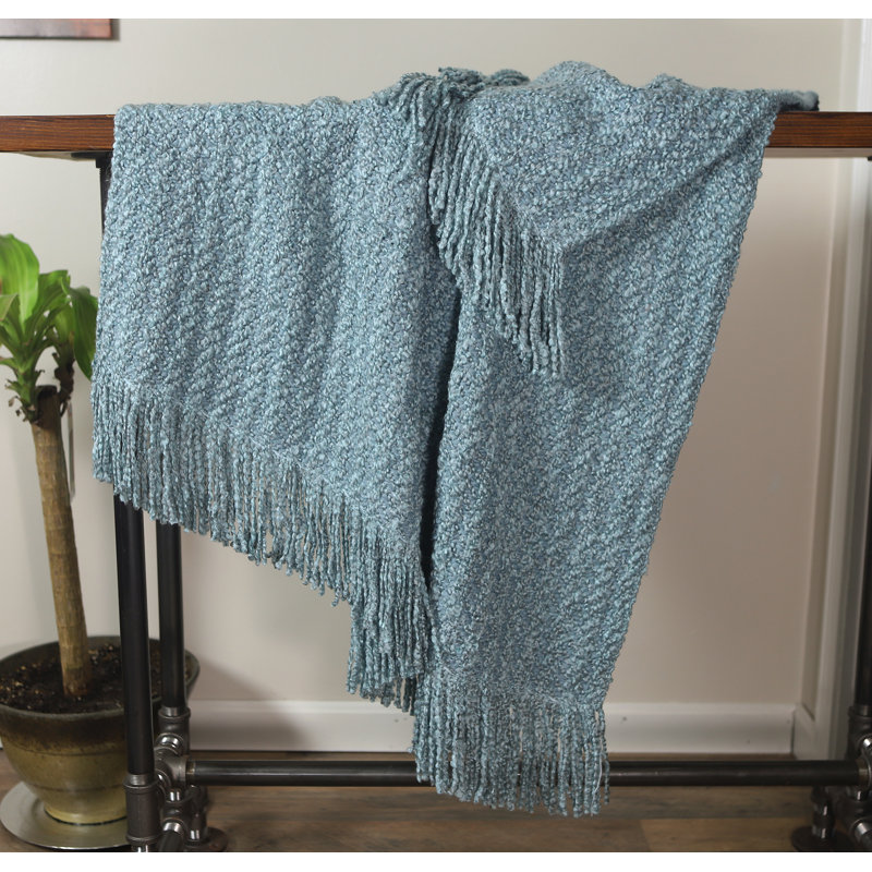 Tari 45" X 70" Throw Blanket, Mist