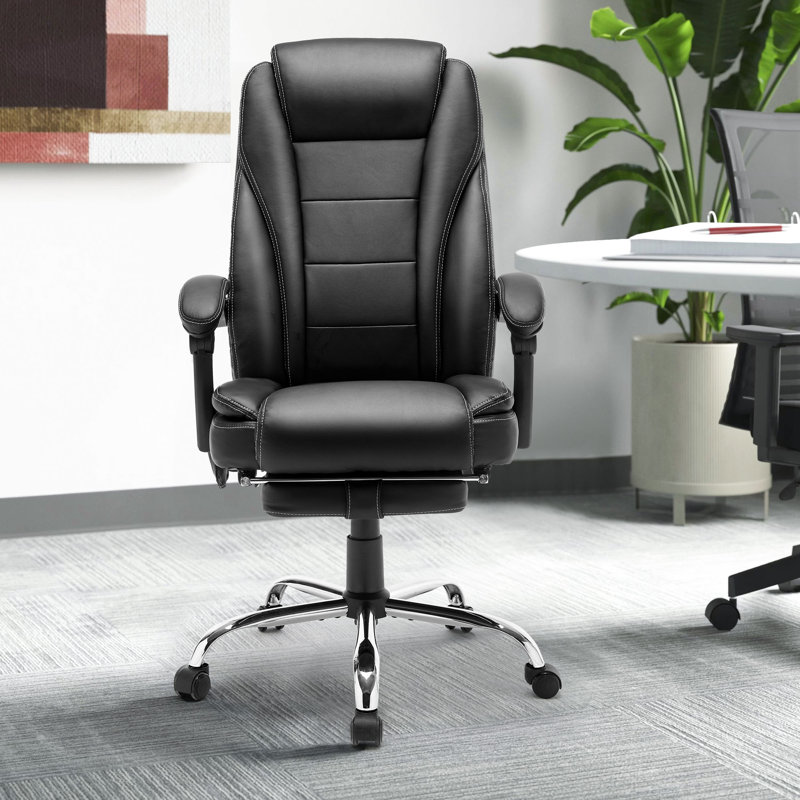 Chaise de bureau inclinable Elianagrace, Noir