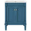 Meuble-lavabo 24 po avec lavabo supérieur, meuble de rangement moderne à 2 niveaux, meuble-lavabo simple, grandes tablettes de rangement