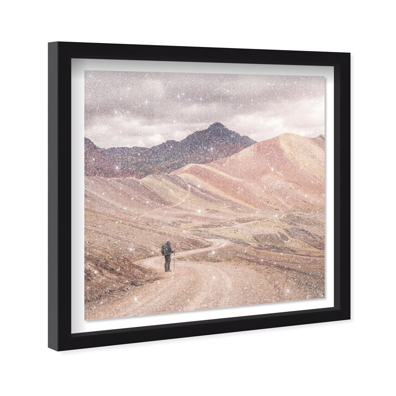 On My Way Print by Oliver Gal, 25.5" H x 25.5" W, Black Shadowbox